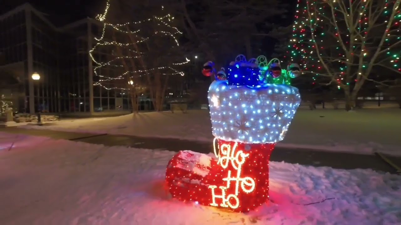 2025 Quincy Square Quincy Massachusetts Drone Video Holiday lights
