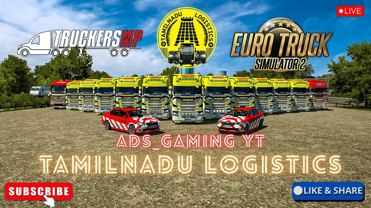 ETS 2 TAMIL LIVE  | Euro Truck Simulator 2 | Multiplayer Truckers MP| Realistic Driving