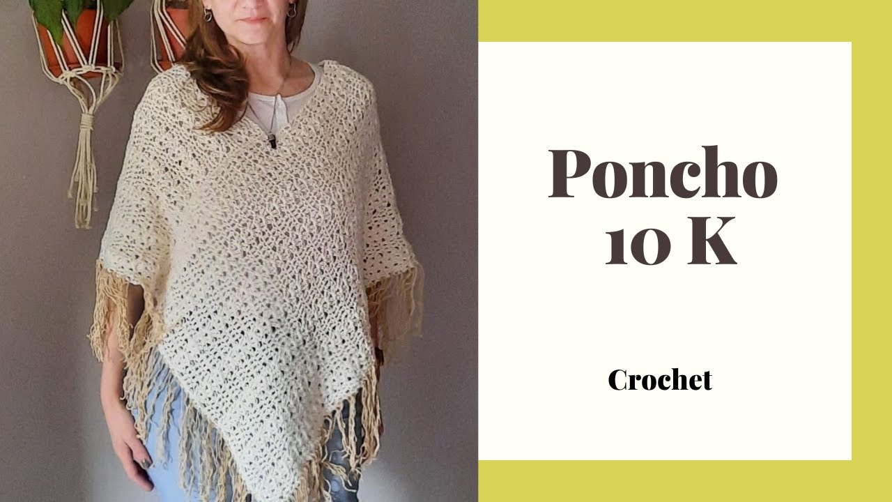 Poncho a Crochet Súper fácil ideal para PRINCIPIANTES