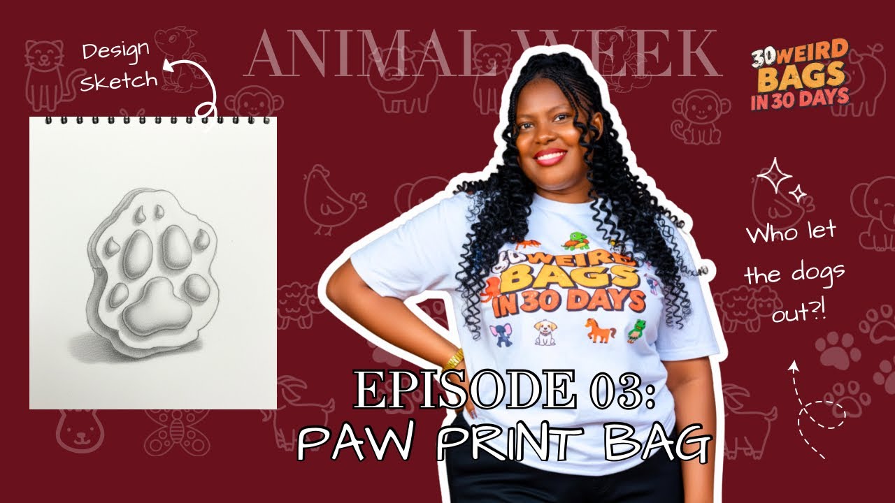 This Cute Paw was a Nightmare to Sew || Making a Paw Print Bag from Ankara || 30 Days of Weird Bags