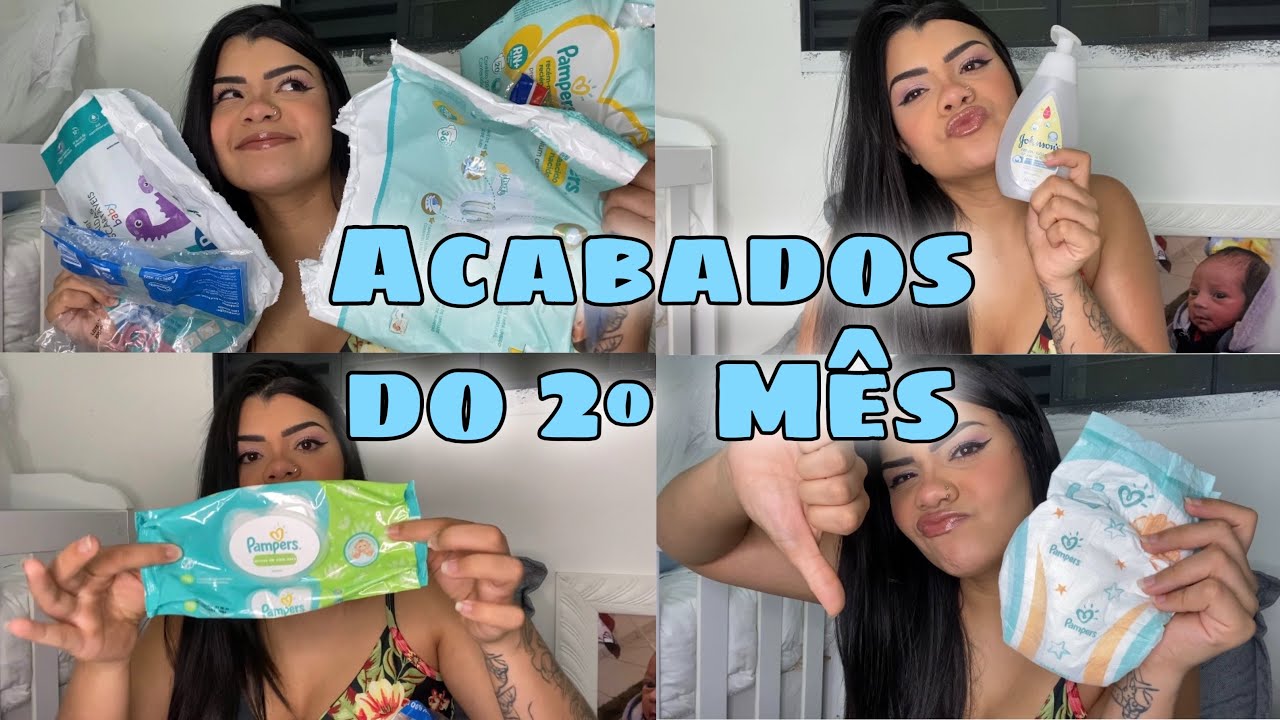 ACABADOS DO 2º MÊS DA BEBÊ | QUANTAS FRALDAS EU USEI?!/ Gica Maria