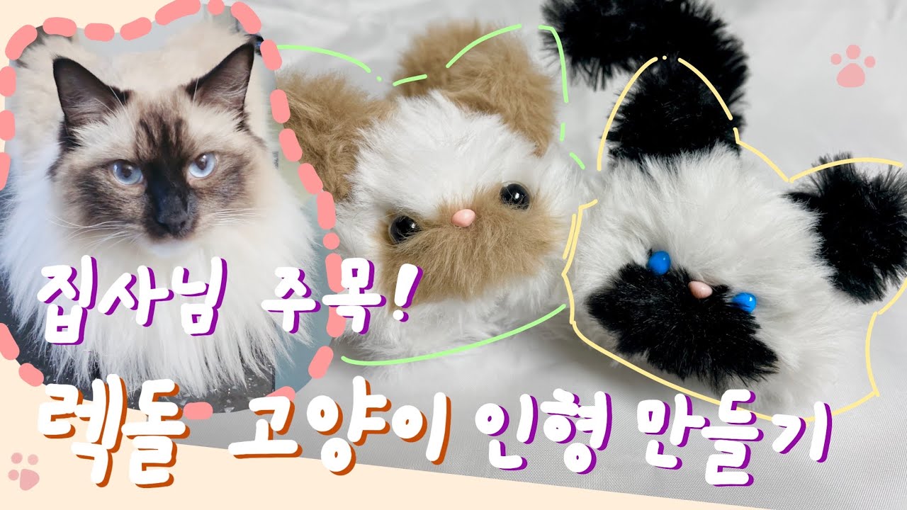 모루철사로 렉돌 고양이 인형 만들기 / 취미로그