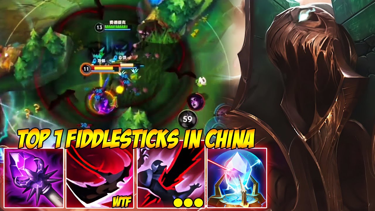 TOP 1 FIDDLESTICKS IN CHINA WILD RIFT - FIDDLESTICKS DAMAGE IS INSANE NOW!