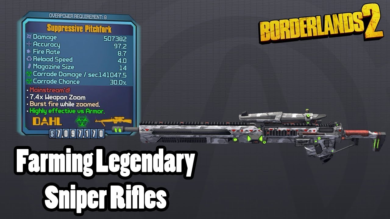 Borderlands 2: Farming Legendary Snipers with Melee Zer0