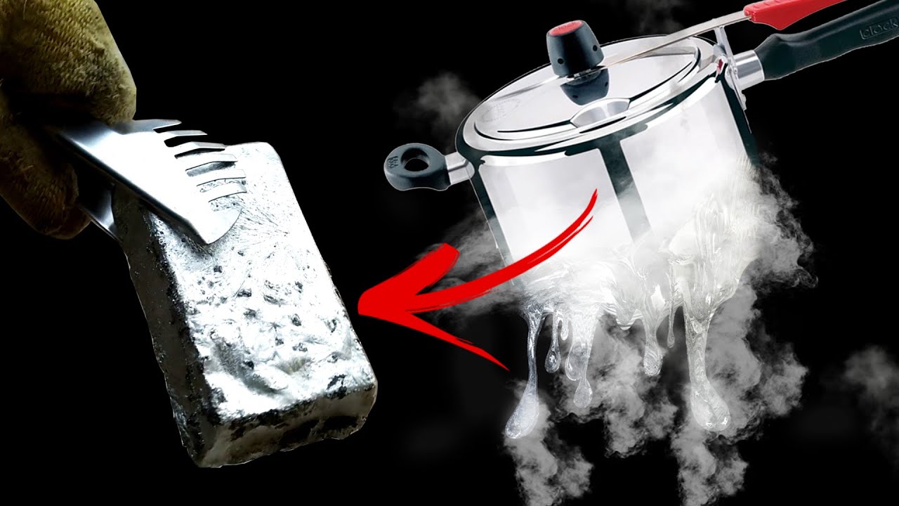 DERRETI UMA PANELA DE PRESSÃO VELHA E O RESULTADO FOI INCRIVEL ! - FUNDIÇÃO DE ALUMINIO