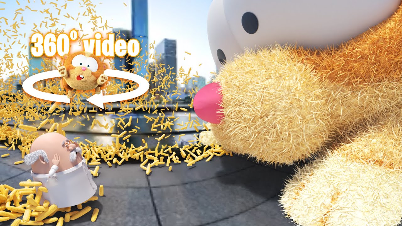 360VR | 😱😨🥶 Prof. Eggtop and Gerald try and run away from EVIL drones!! Australia #animation #360vr