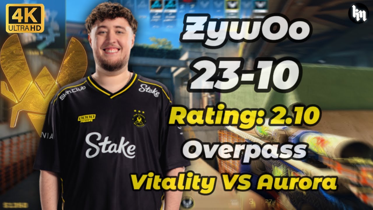 ZywOo (23-10) Vitality vs Aurora (Overpass) IEM Kraków 2026 