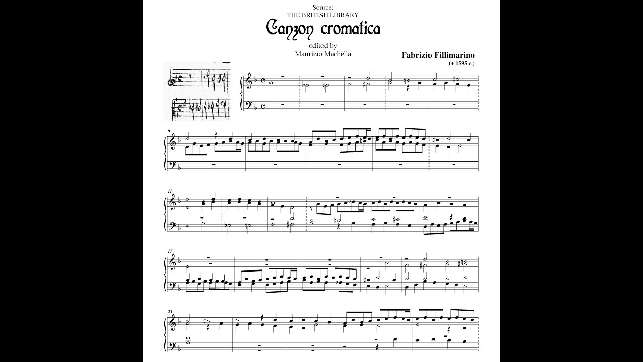 Fabrizio Fillimarino (+1595): Canzon cromatica (Source: The British Library)