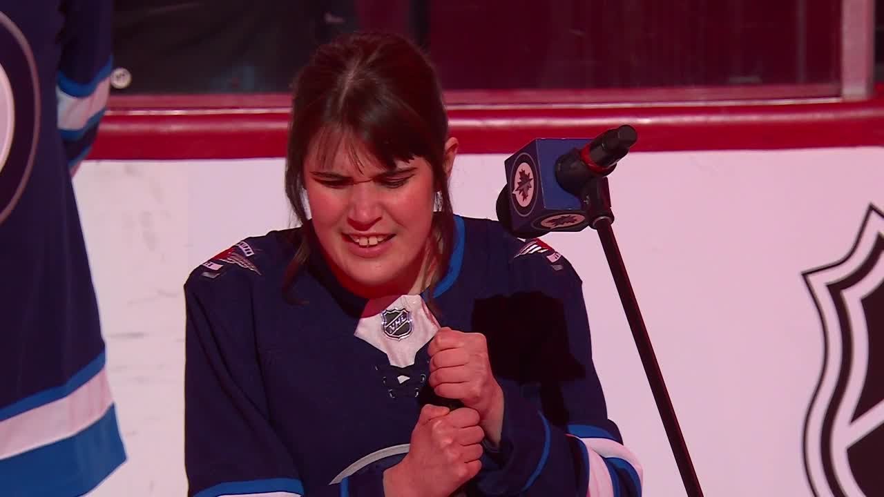 Olivia Steadman returns to sing the national anthem in Winnipeg!