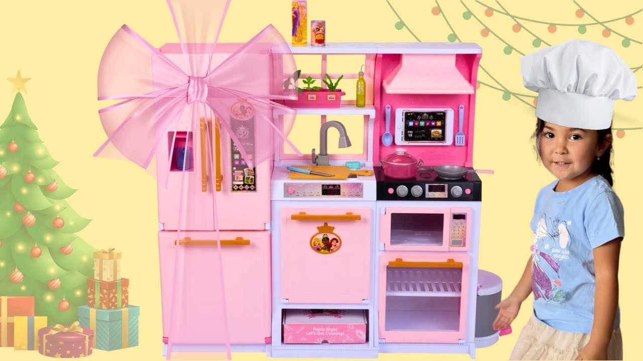 Adriana is Unboxing Her New Disney Princess Style Collection Gourmet Kitchen She Got For Christmas