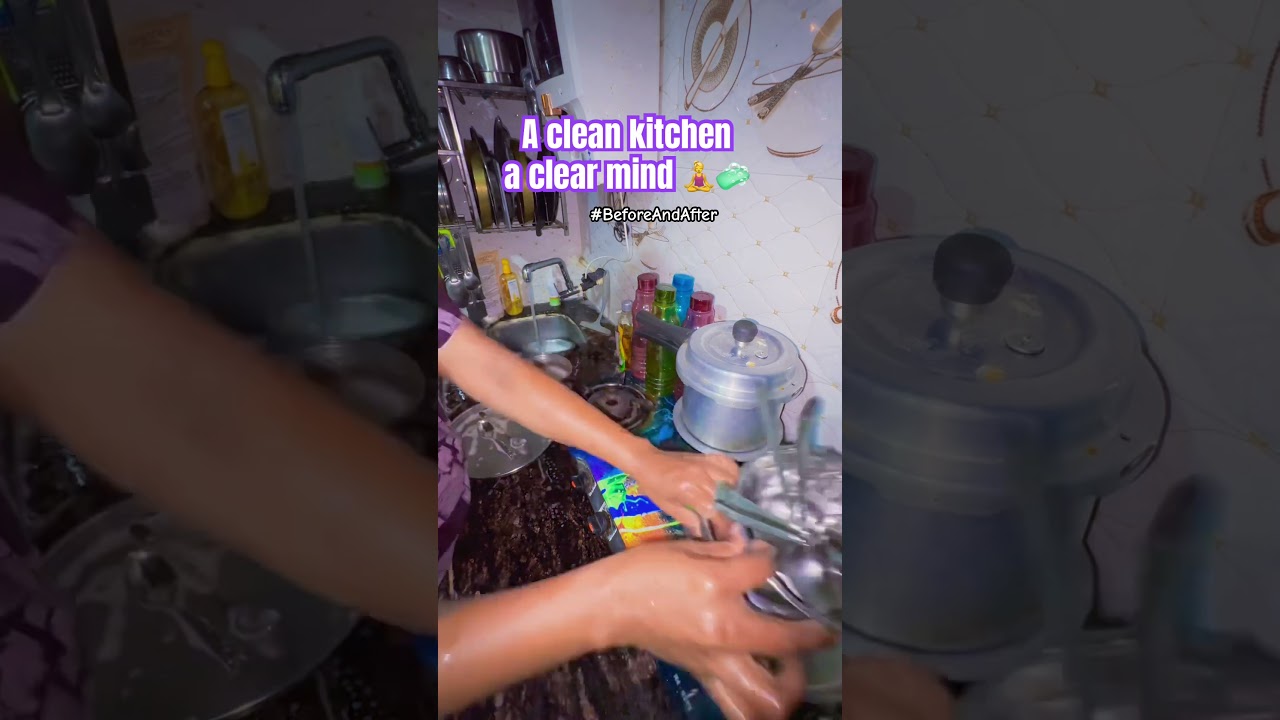 #CleaningTherapy  #CleanSpaceClearMind  #MinimalKitchen  #HomeTransformation #DeepCleaningDay