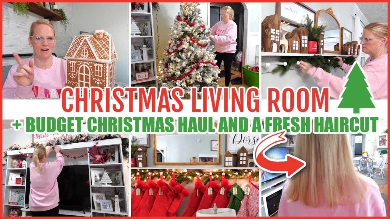 CHRISTMAS LIVING ROOM CLEAN AND DECORATE + BUDGET CHRISTMAS HAUL AND A FRESH NEW HAIRCUT