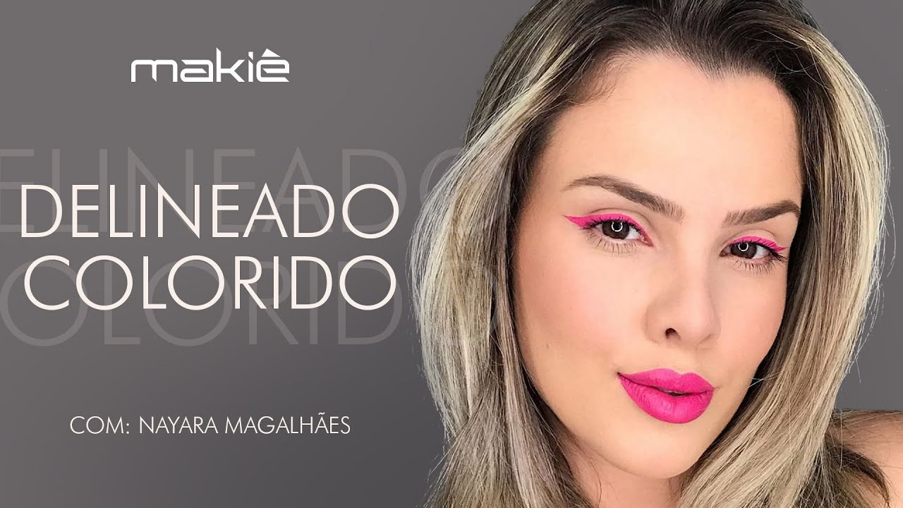 Tutorial de maquiagem: Delineado colorido com Nayara Magalh&atilde;es