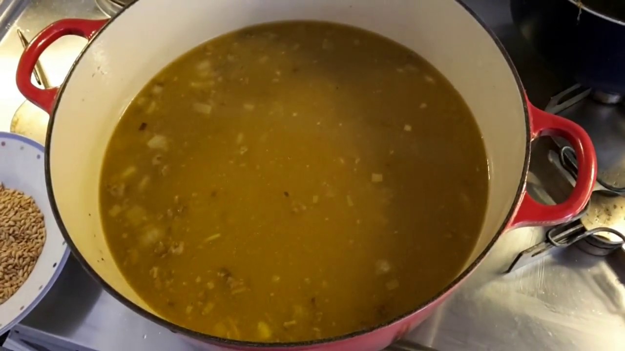 Beef Barley Soup with ox tails