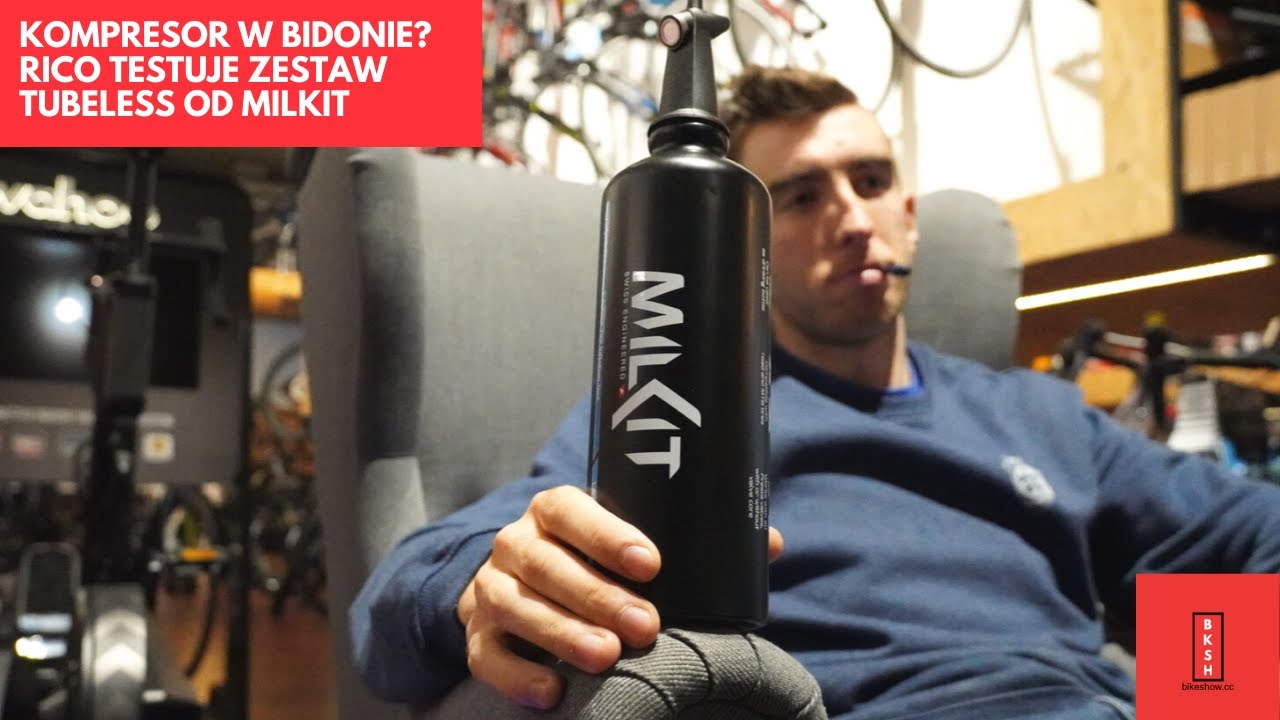 Kompresor w bidonie? Rico testuje zestaw tubeless Milkit