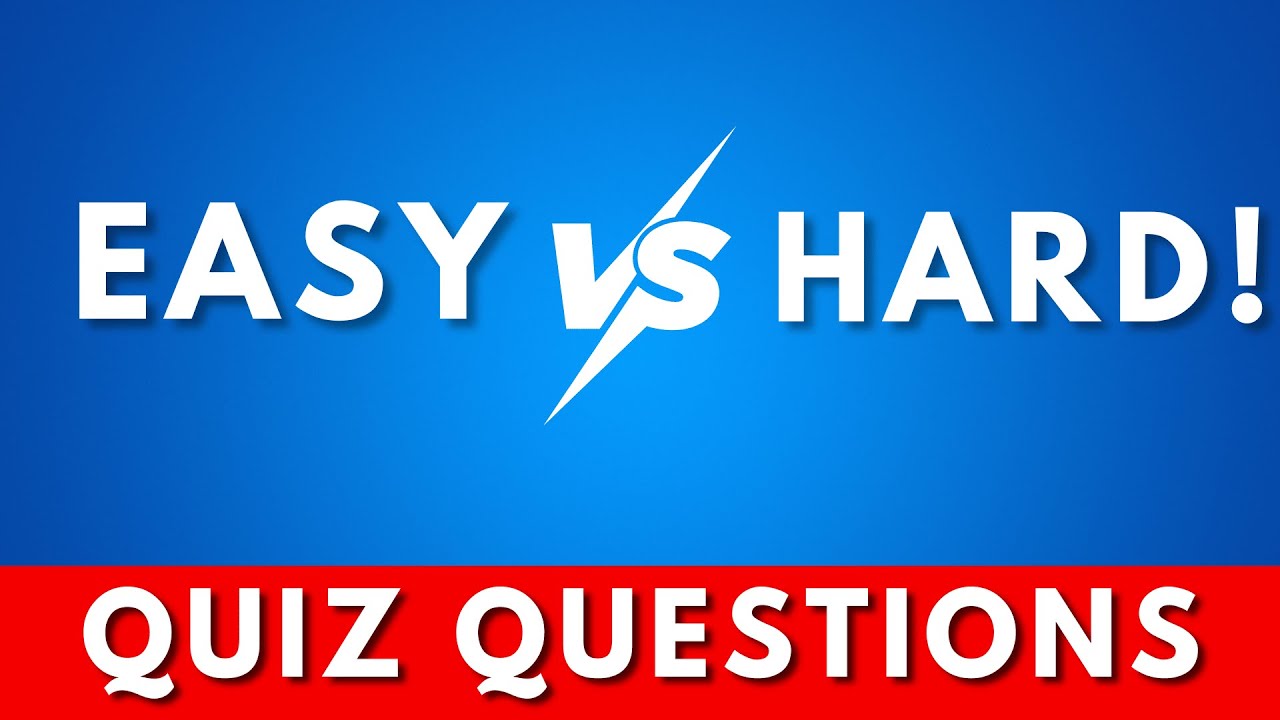 EASY TO HARD QUIZ QUESTIONS -  HOW MANY CAN YOU ANSWER?