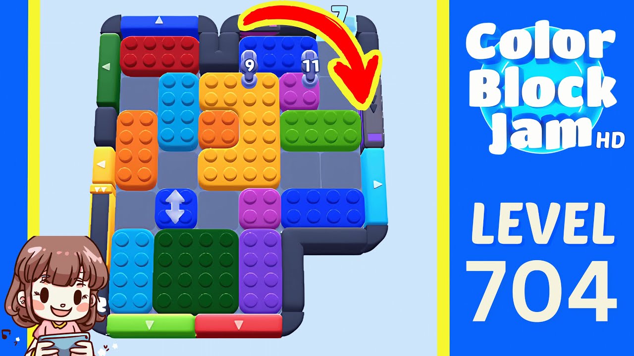 Color Block Jam Level 704 Solution Walkthrough
