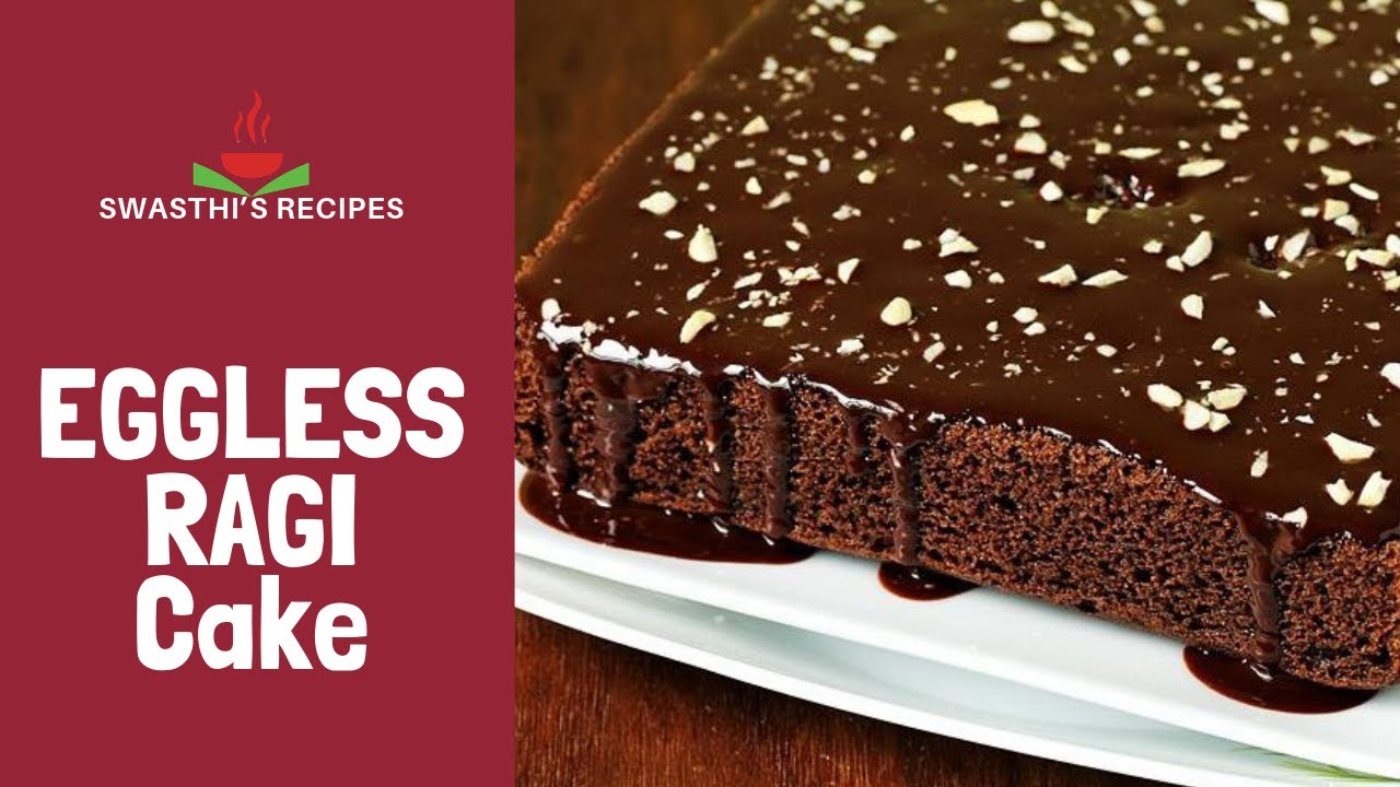Eggless ragi cake | Chocolate ragi cake recipe