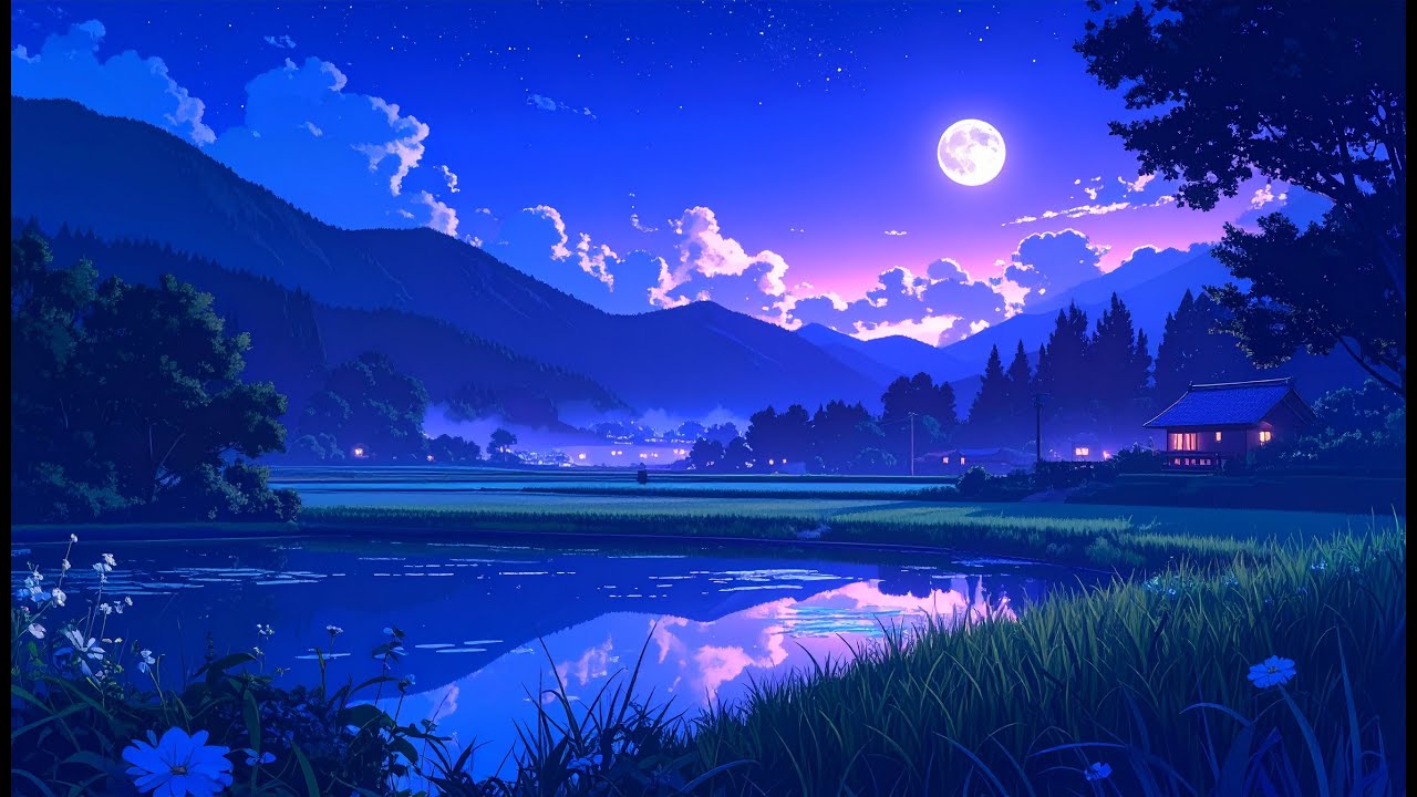 夜の田園 × Lofi Hip Hop /  Rural Japan Night Vibes | 勉強・作業・夜の癒しBGM