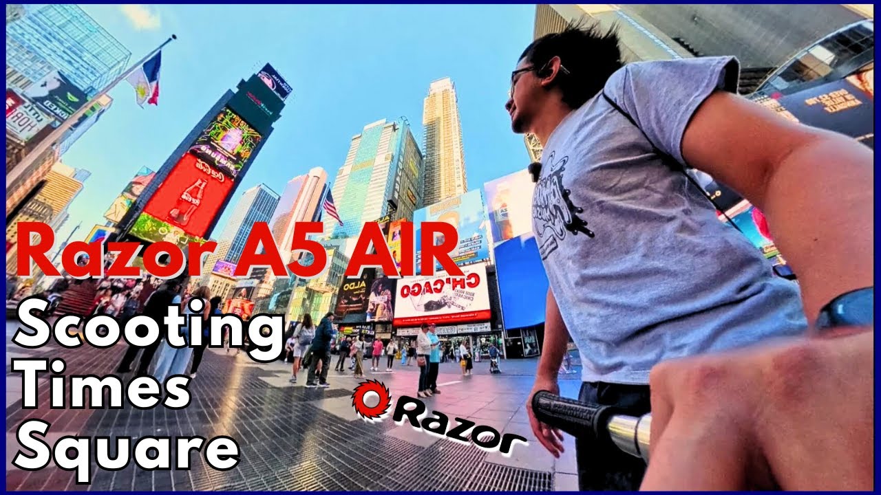 Insta360 Test Ride in NYC - Razor A5 Air Kick Scooter (Penn Station → Times Square → Grand Central)