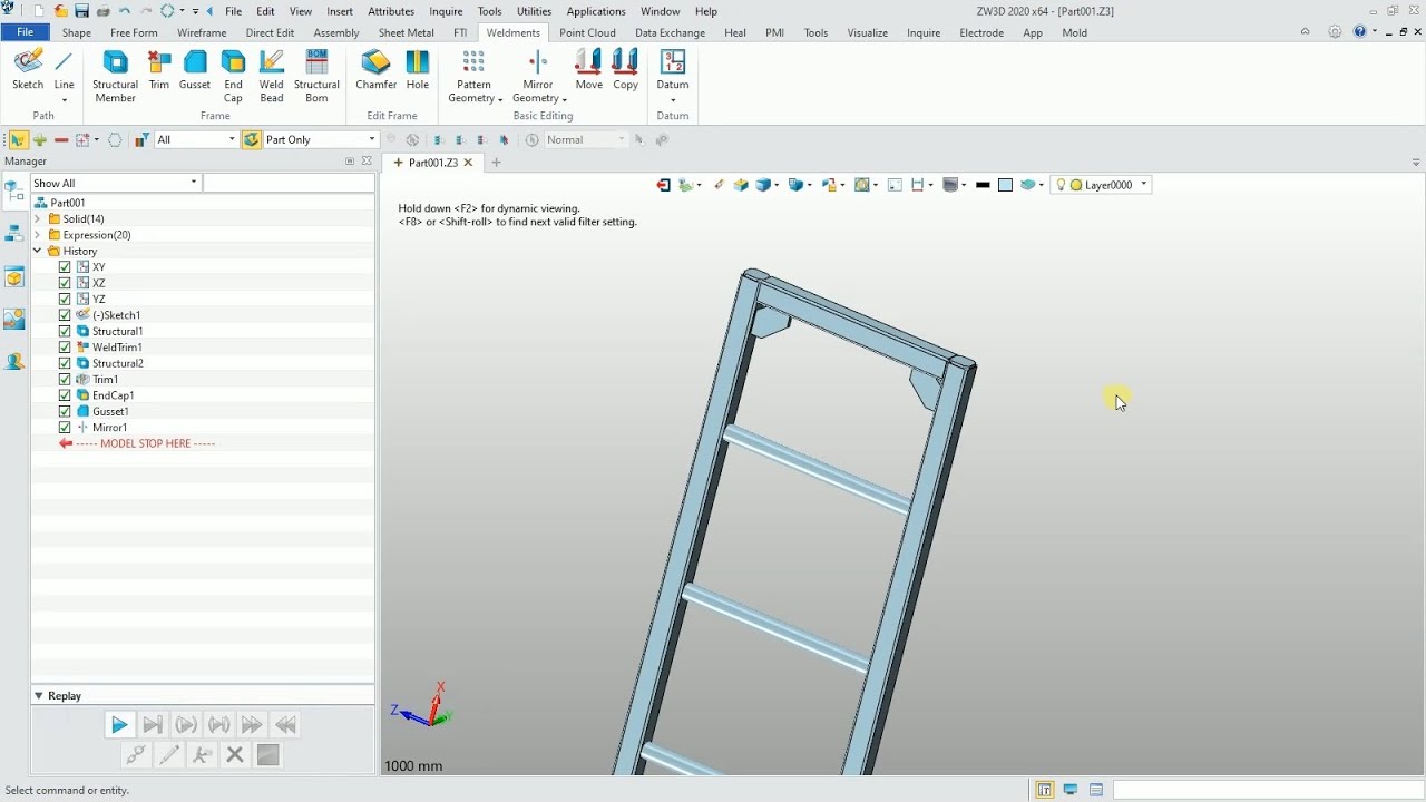 ZW3D, zavarene konstrukcije - detaljno. ZW3D Weldments in detail.