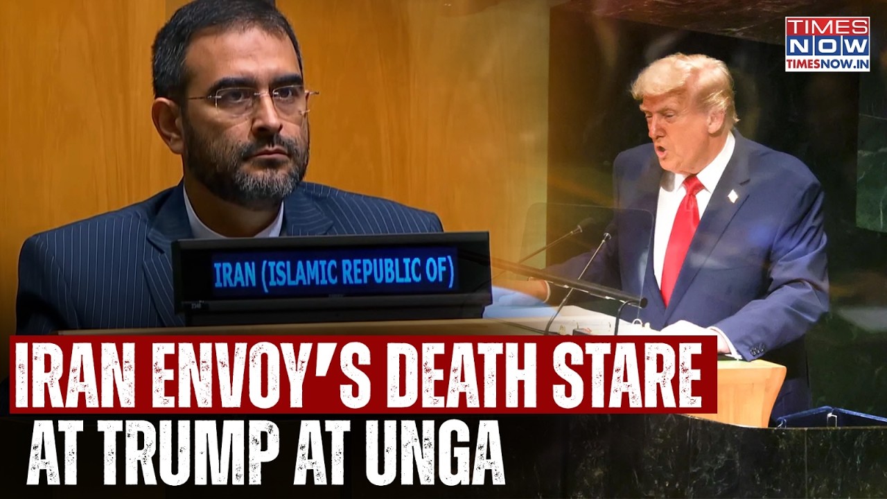 Iran ENVOY Stares At Trump In ANGER At UNGA As US President Brutally SHAMES Tehran | Watch Moment