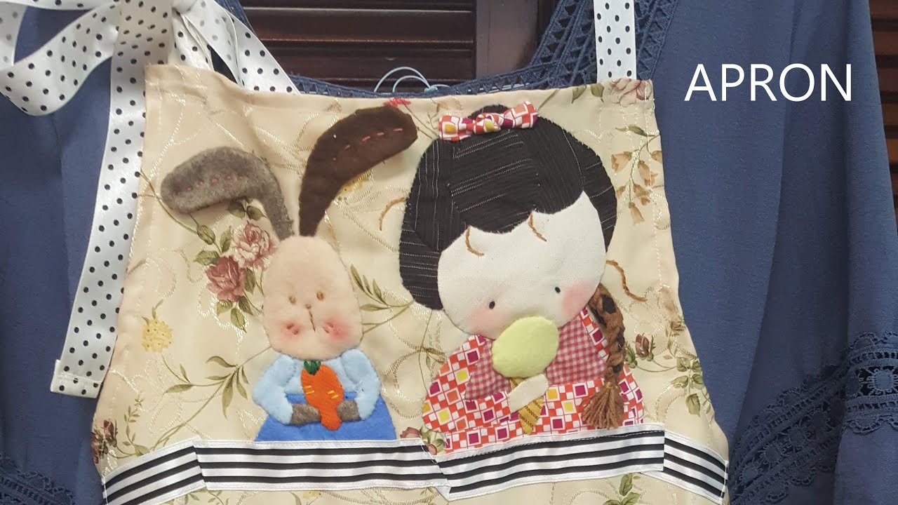 DIY Apron 圍裙 （舊物改造） 原本是一塊桌布桌巾、略有防水功能 sewing projects for scrap fabric
