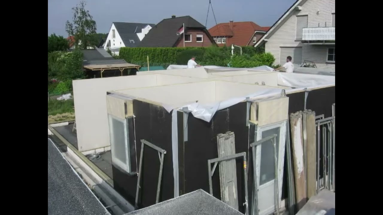 Zeitraffer Danhaus Hausaufbau