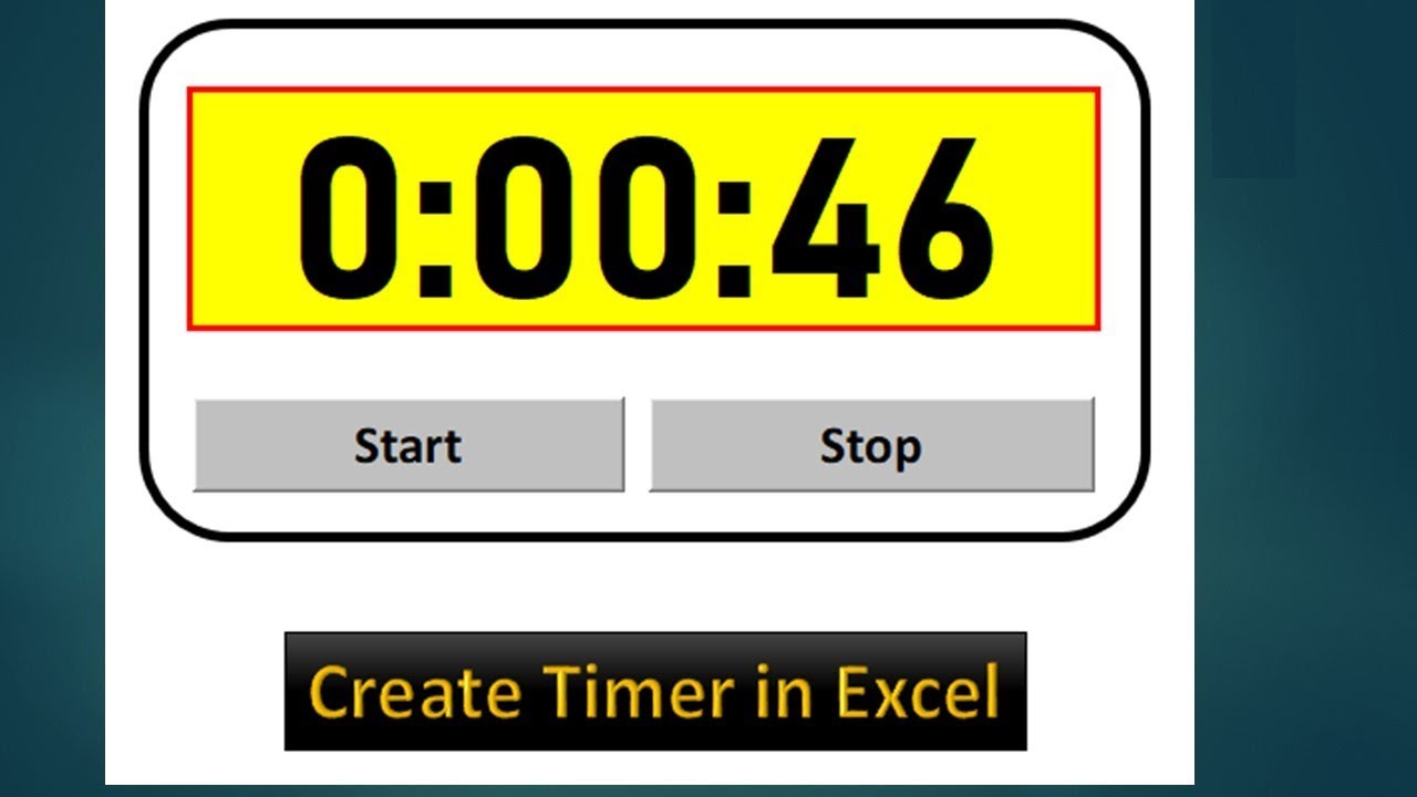 Как создать таймер в Excel VBA — Учебное пособие по Excel VBA