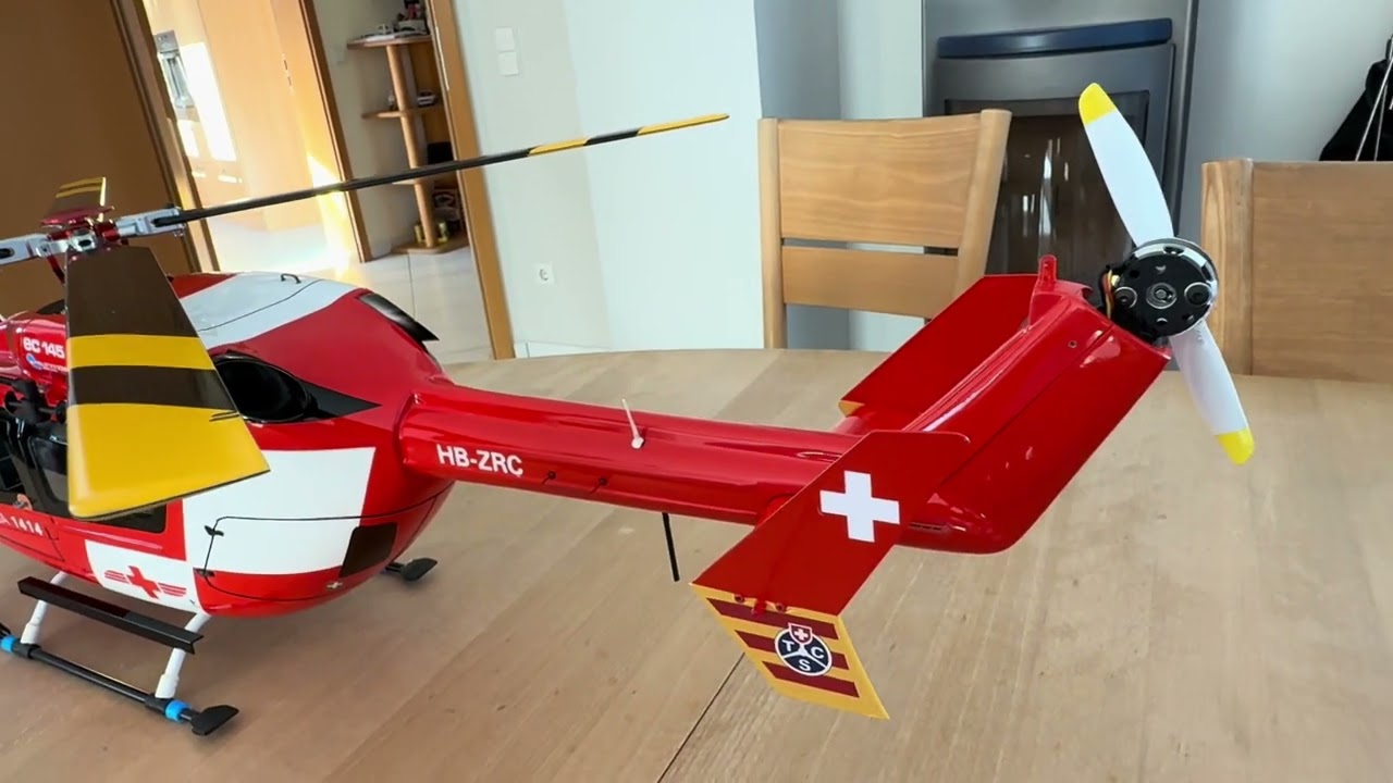 RC-Heli REGA EC145 als 450er mit GPS und vielen Scale-Teilen