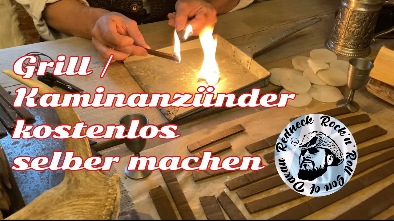 Bushcraft Prepper Kaminanzünder, Grillanzünder, Zunder, Anzündehilfe aus Wachs, Watte & Pappe bauen