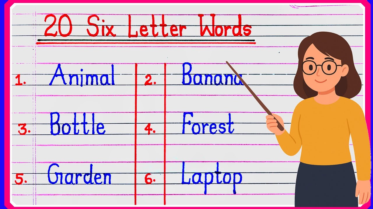 20 Six Letter Words in English || Six Letter Words List || 20 Six Letter English Words