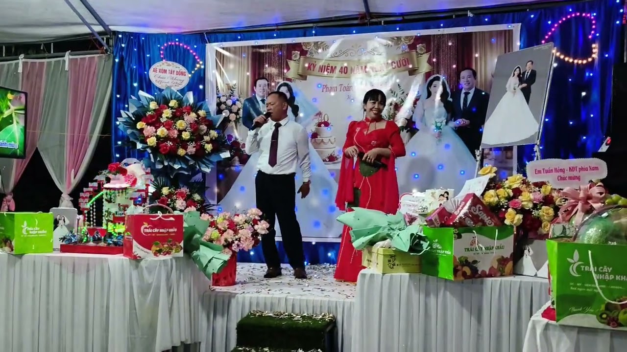 Nhạc phẩm. Sông quê. Khánh xuyên &Chú rể phạm toánco dâu nguyễn lệ kỉ niệm 40ngay cưới. 