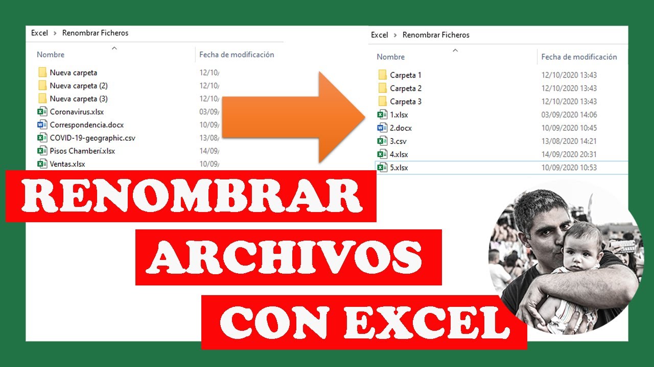 RENOMBRAR ARCHIVOS o carpetas de FORMA MASIVA con Excel - Curso de Excel Avanzado