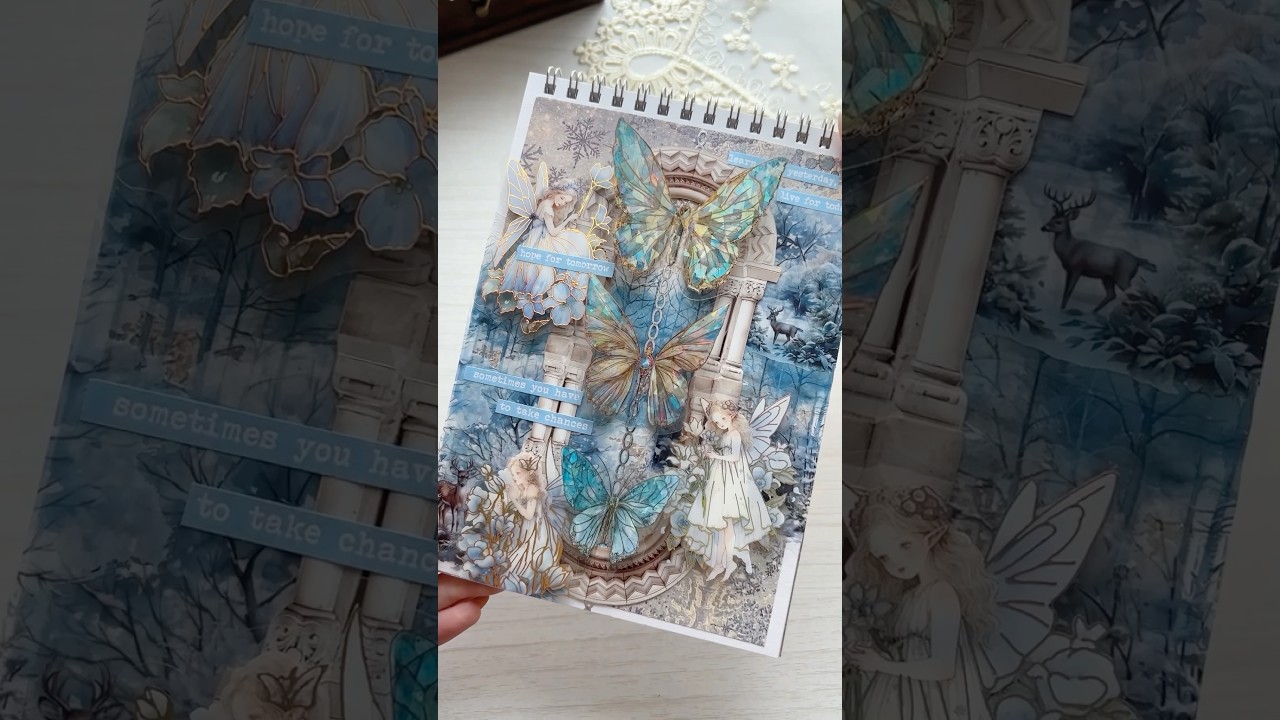 ASMR Blue Journaling🦋❄️💠💎 