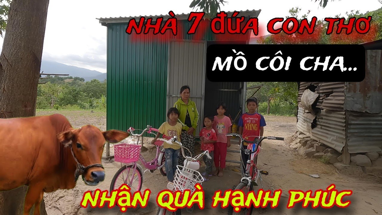GIA ĐÌNH 7 đứa trẻ MỒ CÔI cha, nhận món quà to lớn Vui mừng trong HẠNH PHÚC /71
