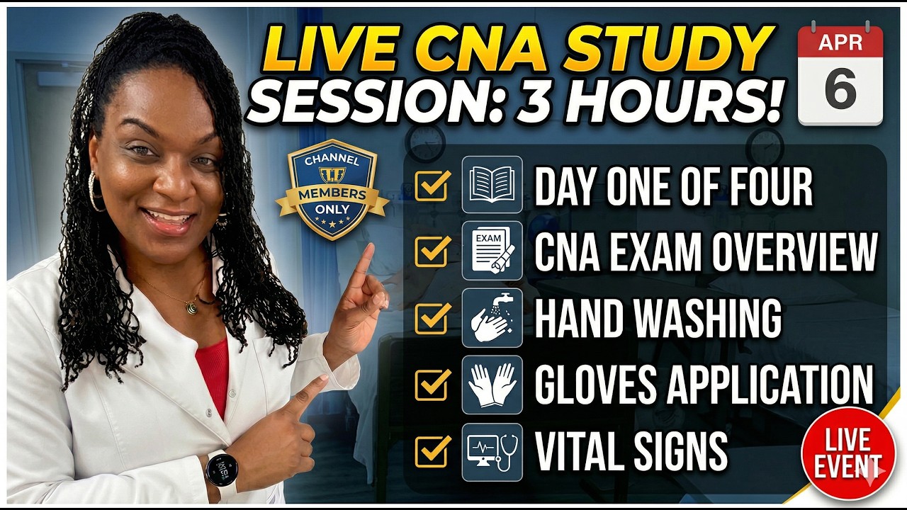 LIVE CNA Study Session with Nurse Eunice | Day 1 of 4