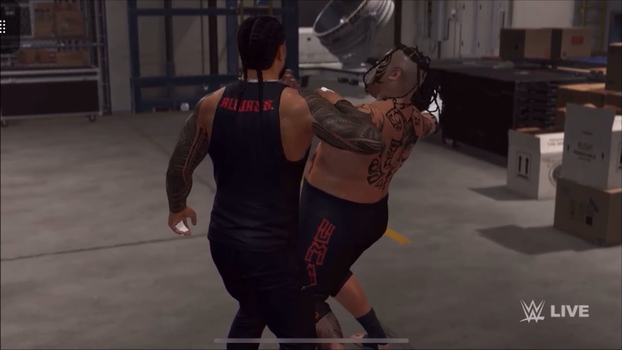 Umaga takes out Jimmy Uso backstage