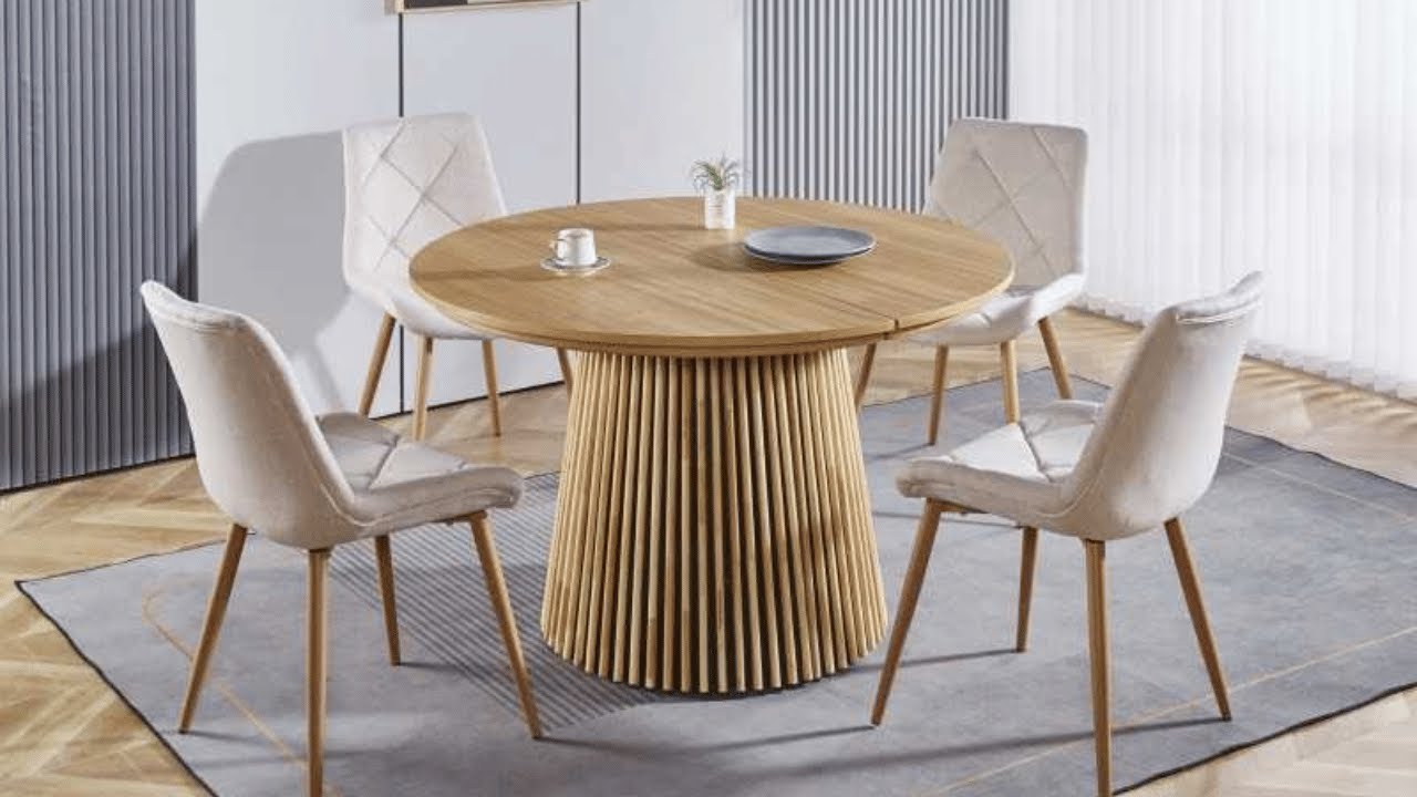Mesa de Comedor Redonda Extensible Rivs | Dise&ntilde;o N&oacute;rdico