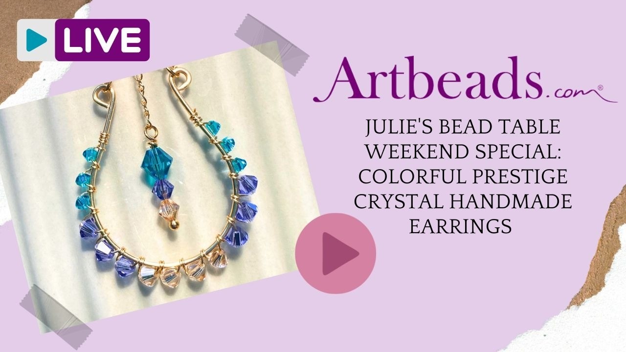 Julie's Bead Table Weekend Special: Colorful PRESTIGE Crystal Handmade Earrings