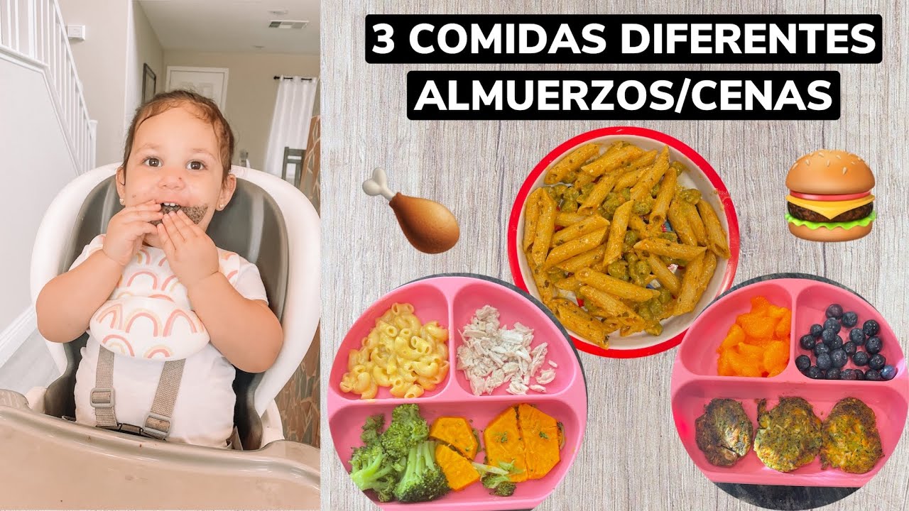 IDEAS DE COMIDAS PARA BEBES & NIÑOS  | TRES CENAS Y ALMUERZOS PARA BEBES DE 1 AÑO EN ADELANTE