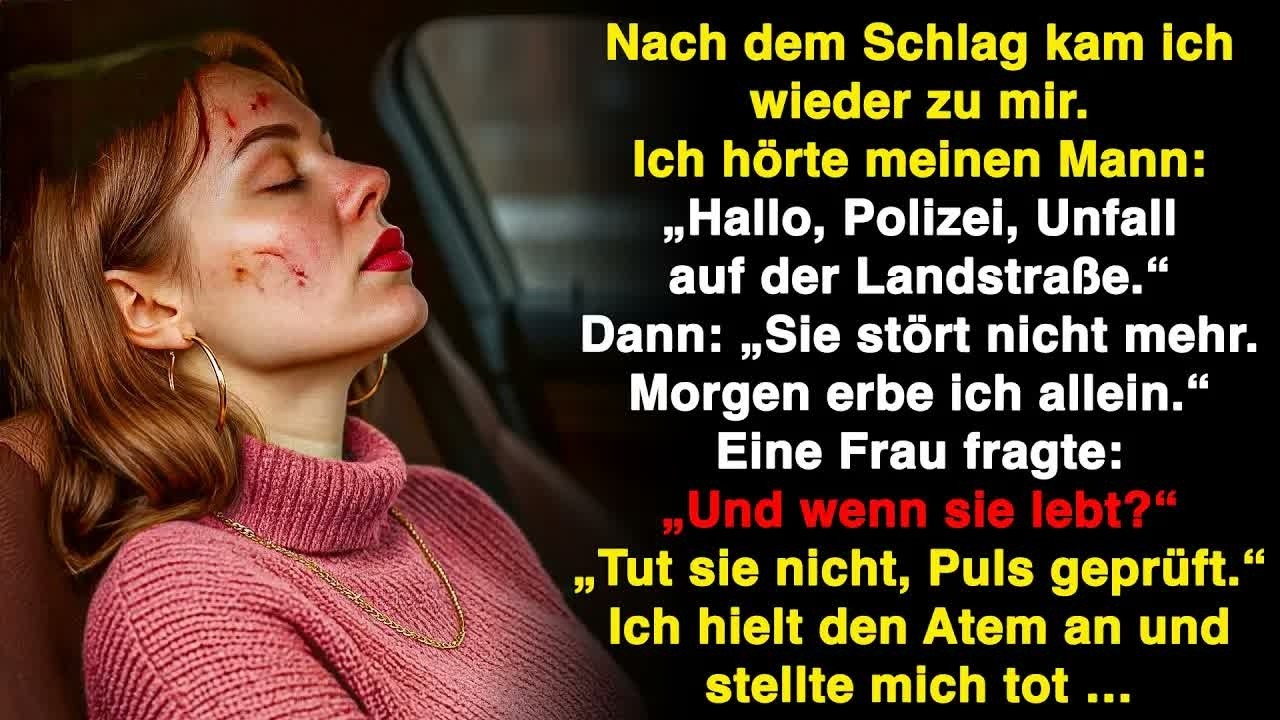 Nach dem fingierten Unfall pr&uuml;fte mein Mann meinen Puls und telefonierte  Aber&hellip;