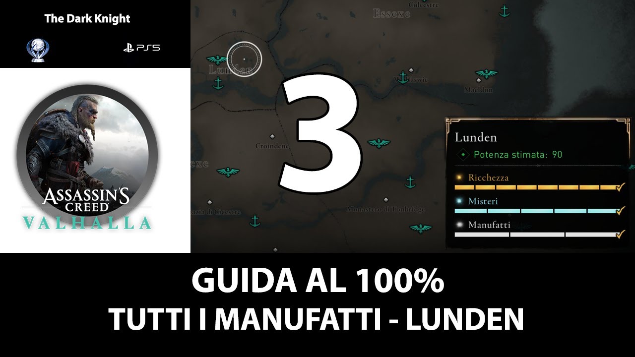 Assassin's Creed Valhalla | PS5 | 100% - Tutti i Manufatti - Lunden