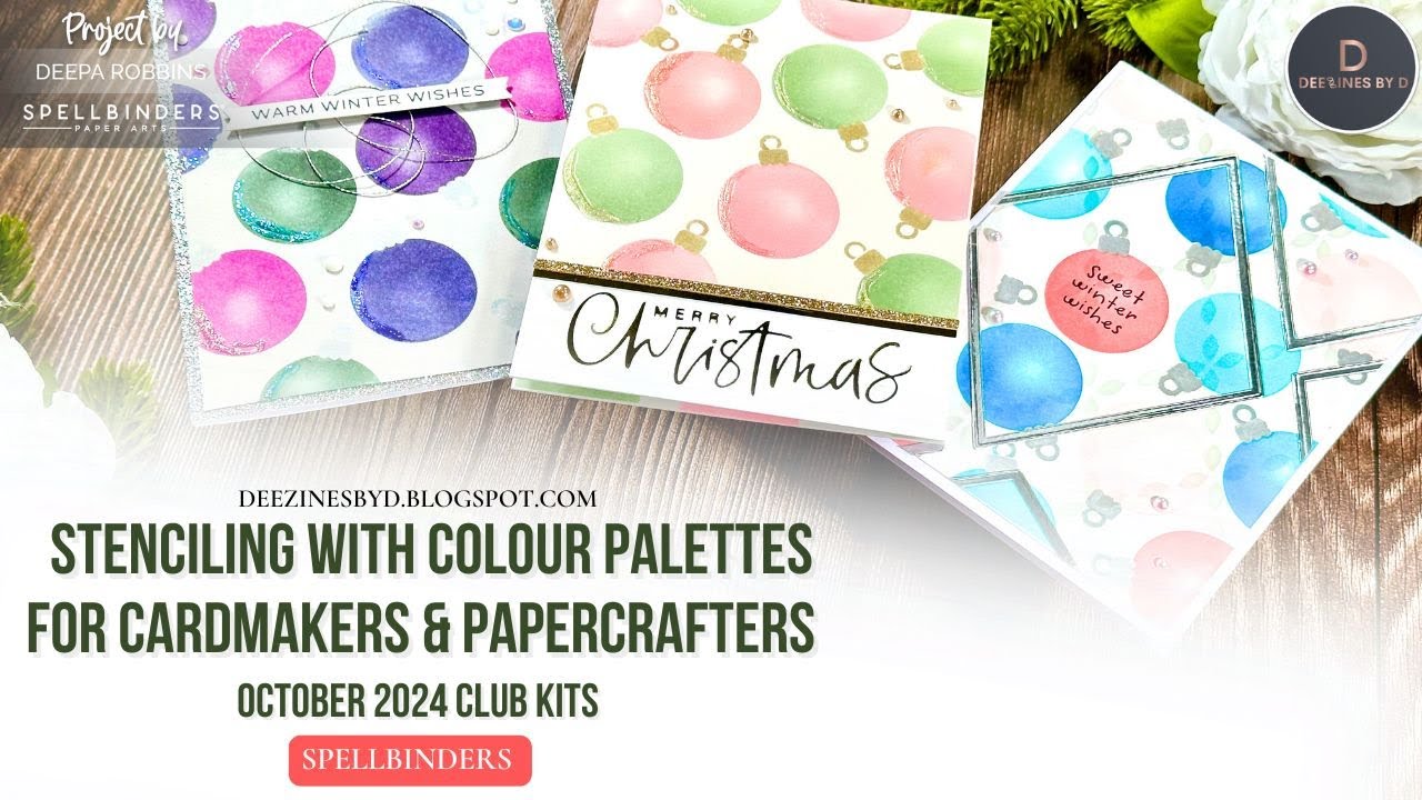 Stenciling with Colour Palettes For Cardmakers & Papercrafters: October 2024 Club Kits