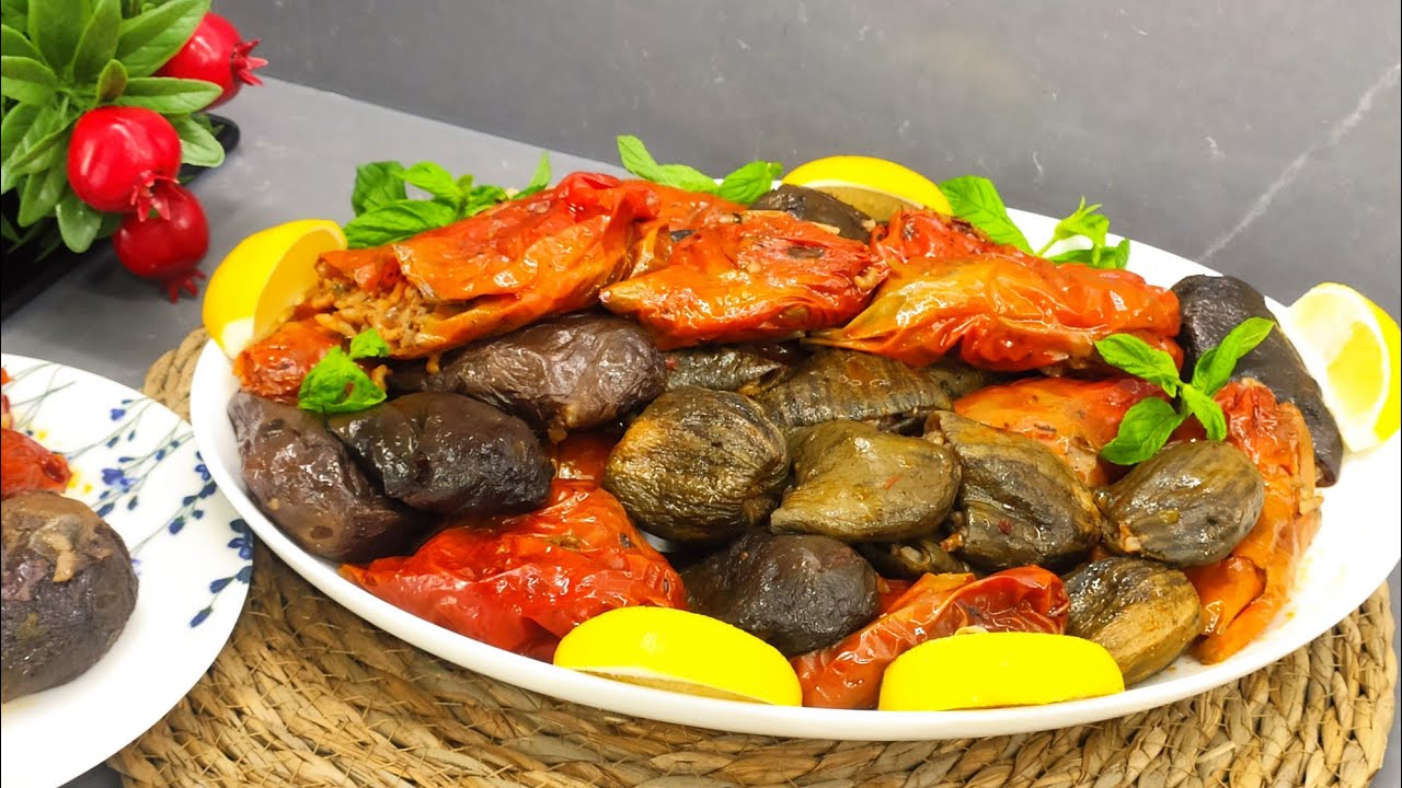 TAM &Ouml;L&Ccedil;&Uuml;L&Uuml; ETLİ  SUMAK EKŞİLİ DOLMA NASIL YAPILIR(SİVEREK USUL&Uuml;)  #kurupatlıcandolması #kurudolma