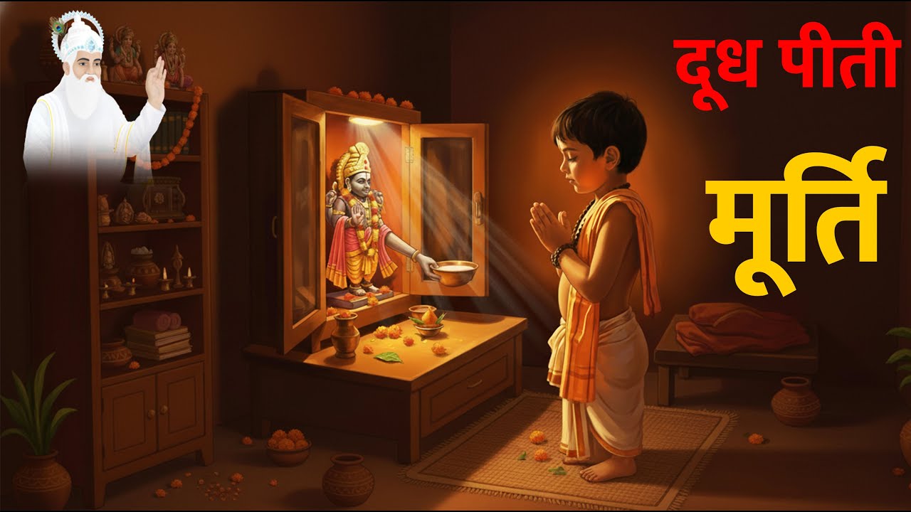 जब बच्चे ने पिलाया मूर्ति को दूध | Namdev Ji Ki Katha | 2D ANIMATION | RAMPAL JI MAHARAJ
