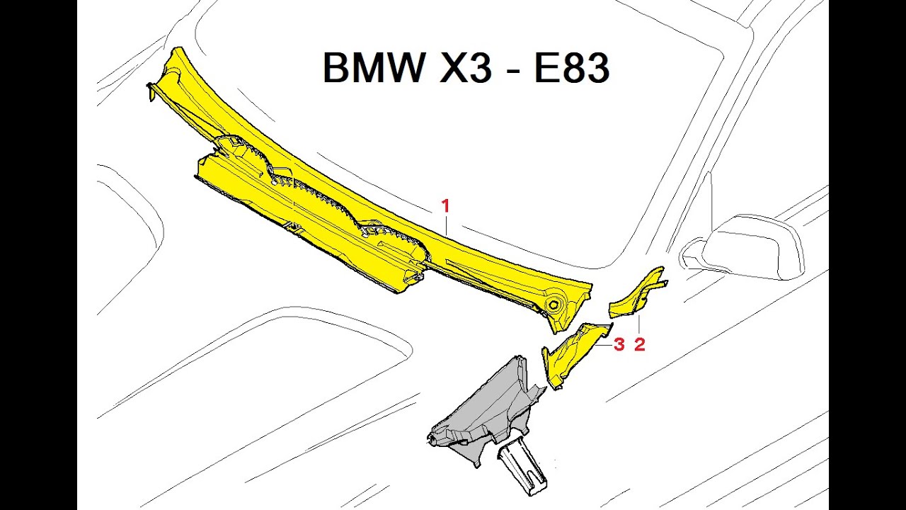 BMW X3 E83 - Windshield Cowl Replacement