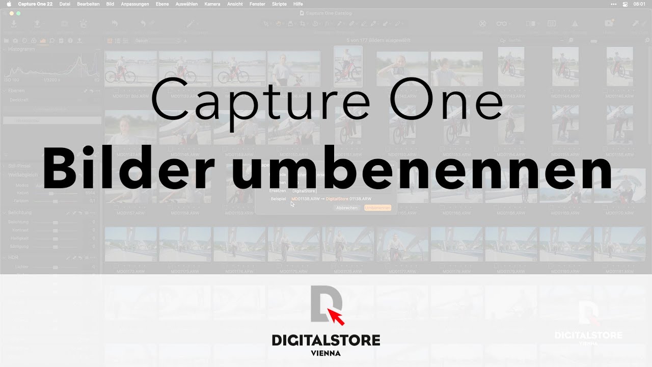 Capture One: Wie kann ich Bilder umbenennen?