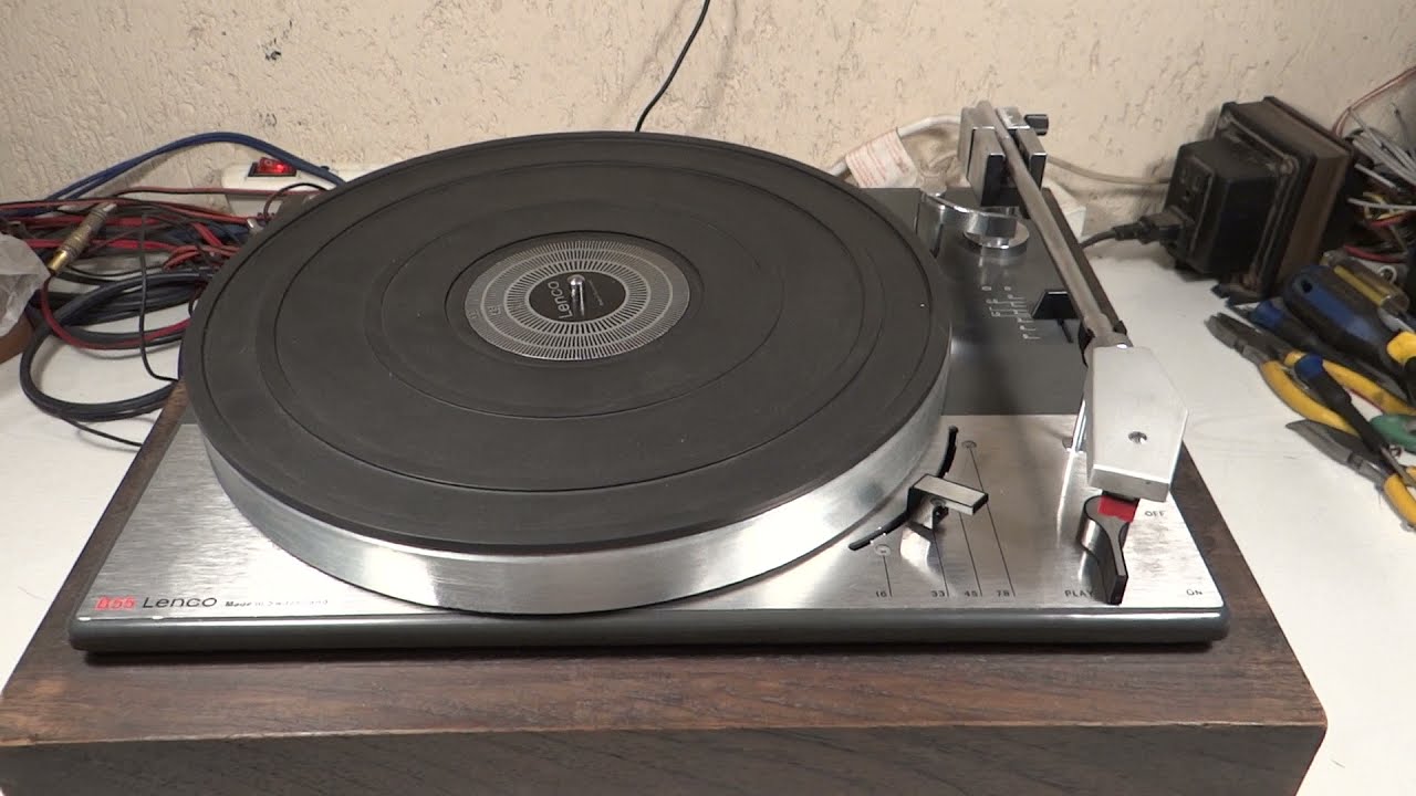 BANDEJA GIRADISCOS TORNAMESA TURNTABLE LENCO B55 SWITZERLAND 1973 RESTAURACION P1