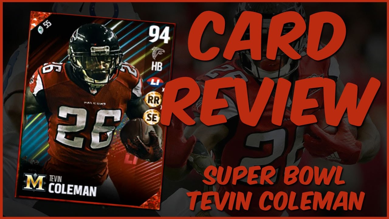 MUT 17 Card Review | Super Bowl Tevin Coleman Gameplay + Card Review